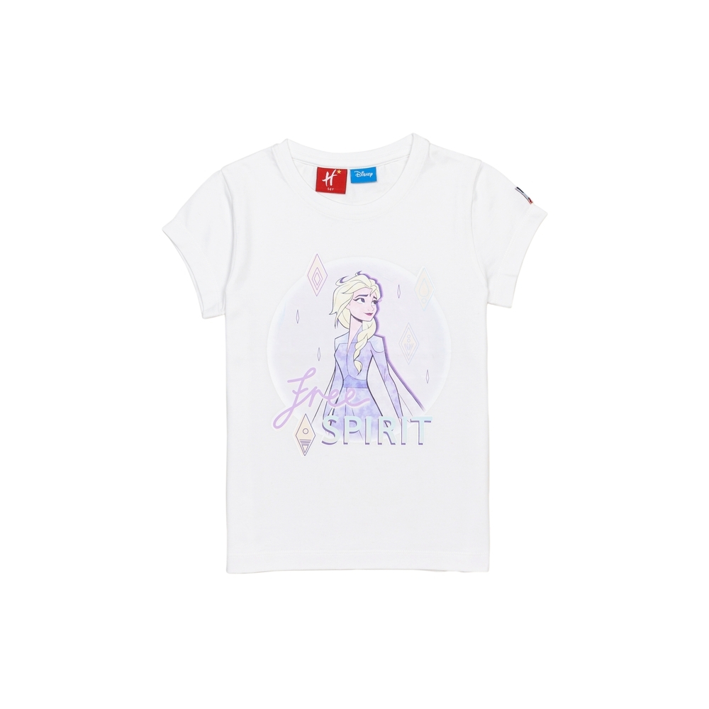 

H by Hamleys Girls Short Sleeves T-Shirt Chest Print -White