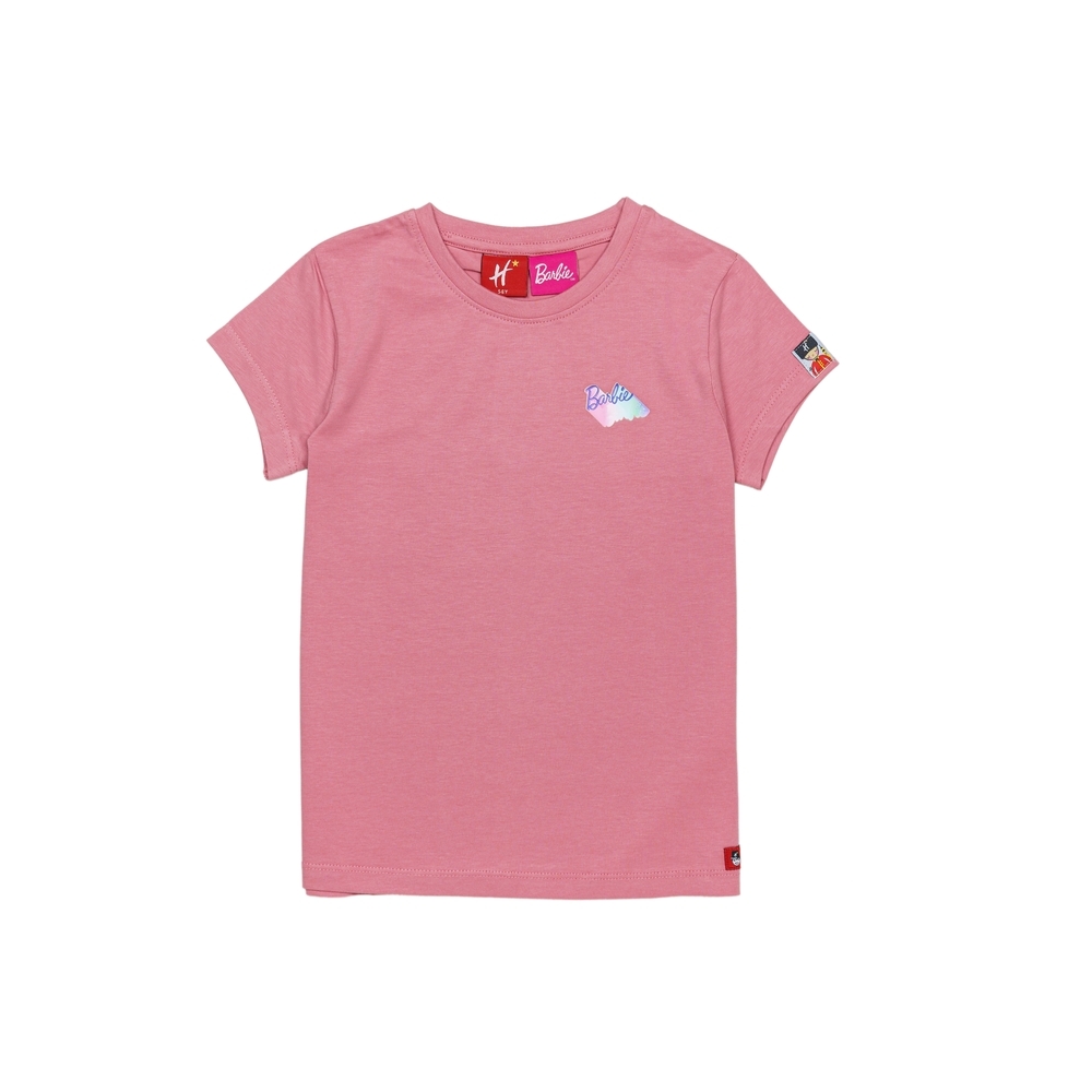 

H by Hamleys Girls Short Sleeves T-Shirt Barbie Brave Bold Printed-Pink