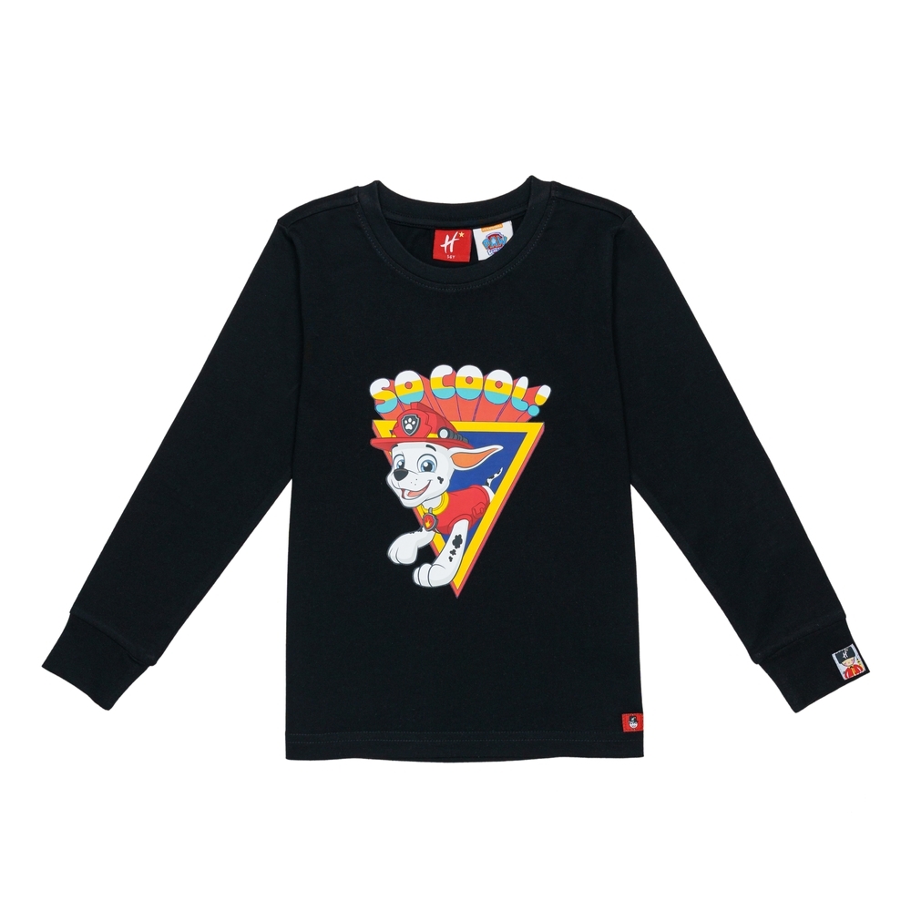 

H by Hamleys Boys Full Sleeves T-Shirt Chest Print-Black