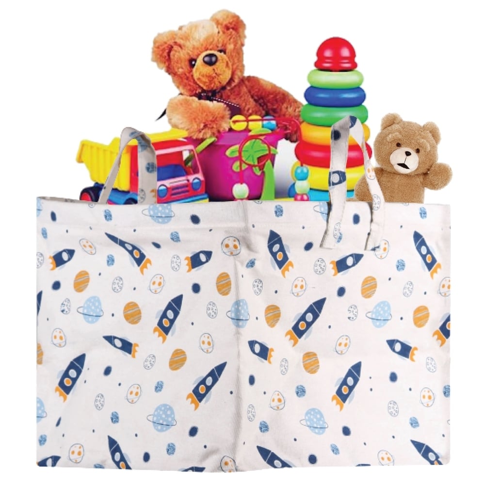 

Polka tots space toy storage organizer multicolor