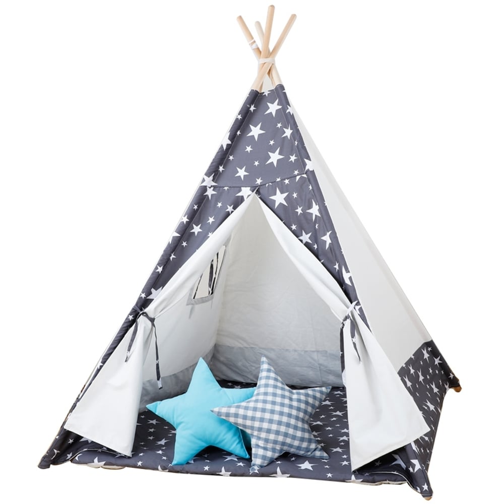 

Polka tots kids teepee foldable tent blue