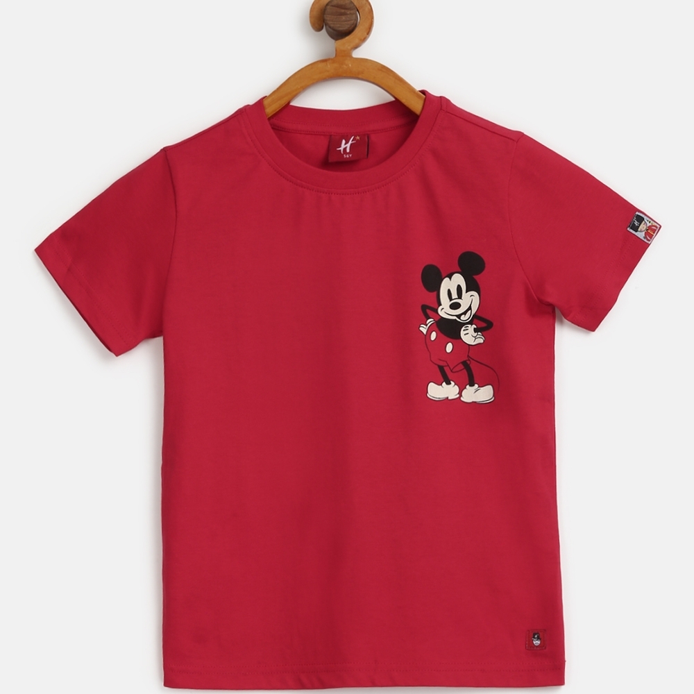 

Boys Half Sleeve T-Shirts Disney Design-Red