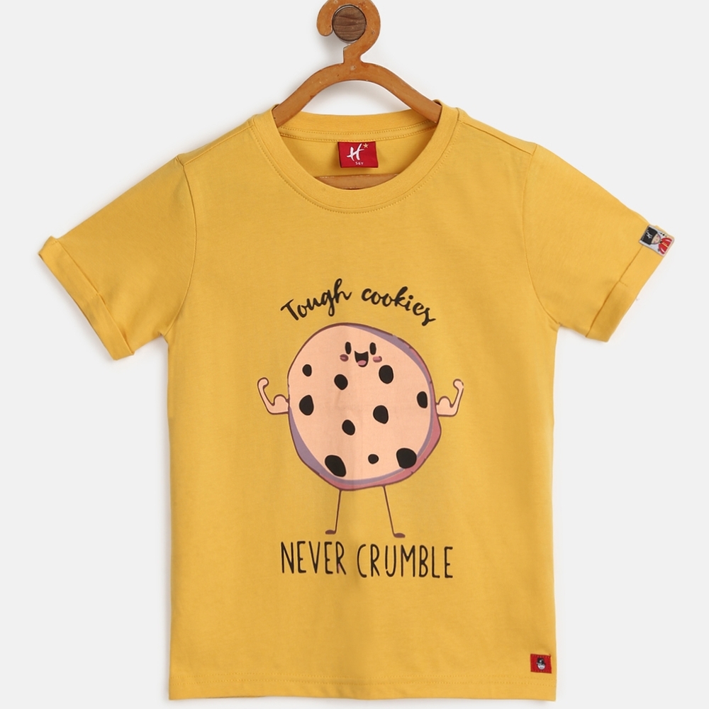 

Unisex Half Sleeve T-Shirts Tough Cookie-Ocher