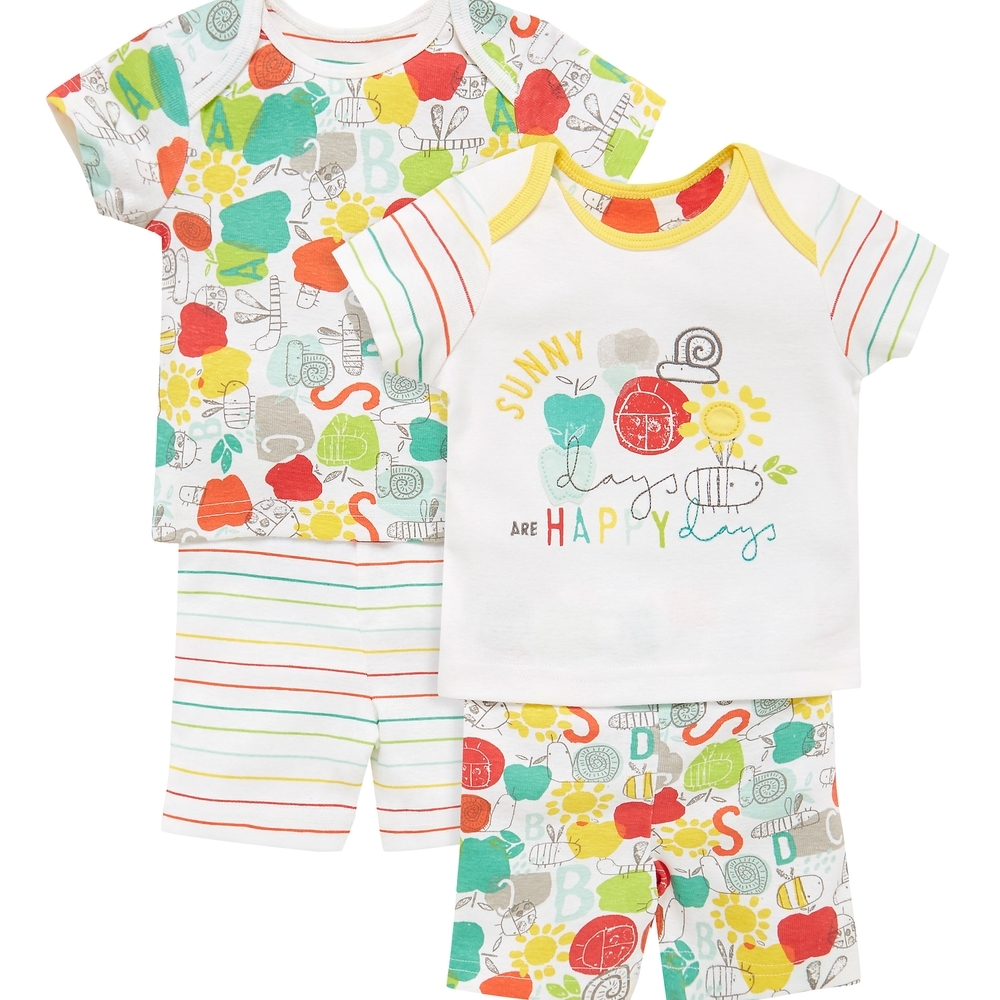 

Unisex Happy Bug Pyjamas - Pack Of 2 - Multicolor