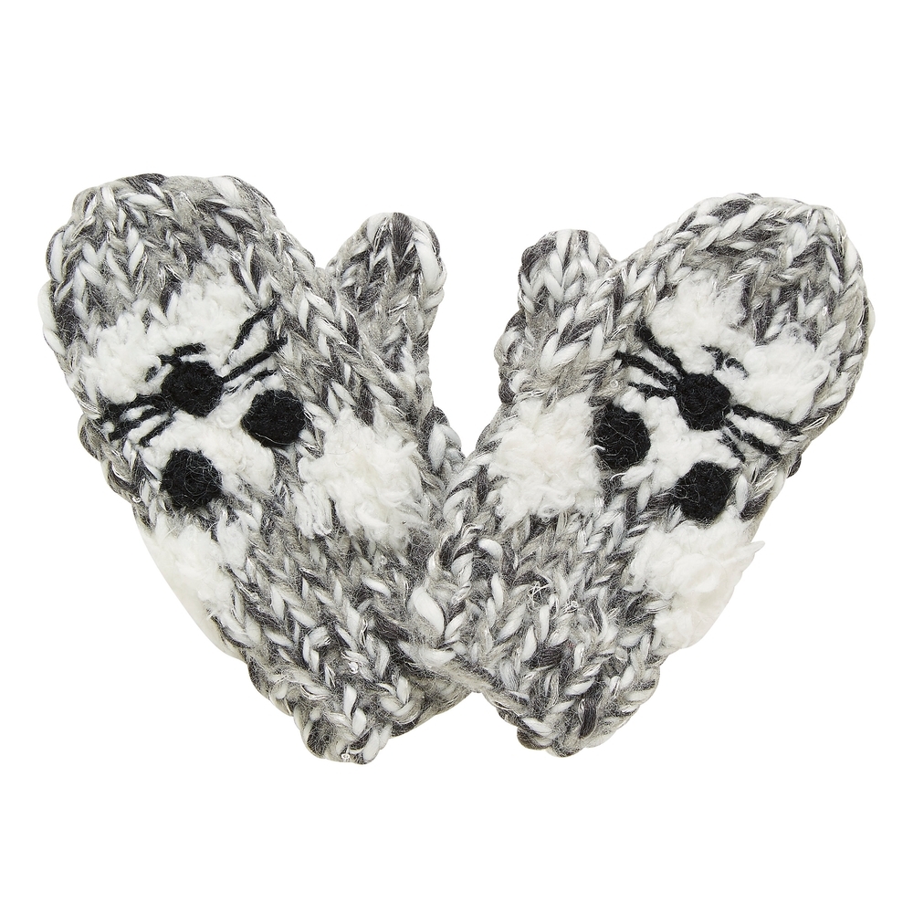 

Girls Novelty Cat Mitts - Grey