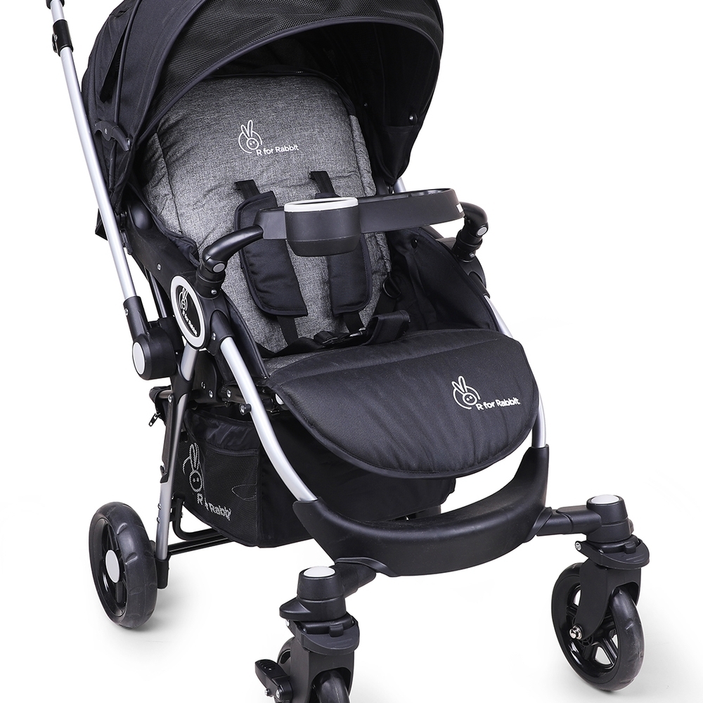 

R for rabbit chocolate ride baby stroller black&amp grey