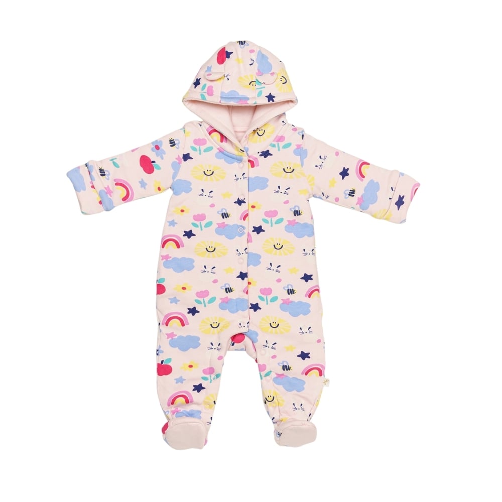 

H by Hamleys Girls Full Sleeve Sleepsuit Wadded 3D Design-Multicolor