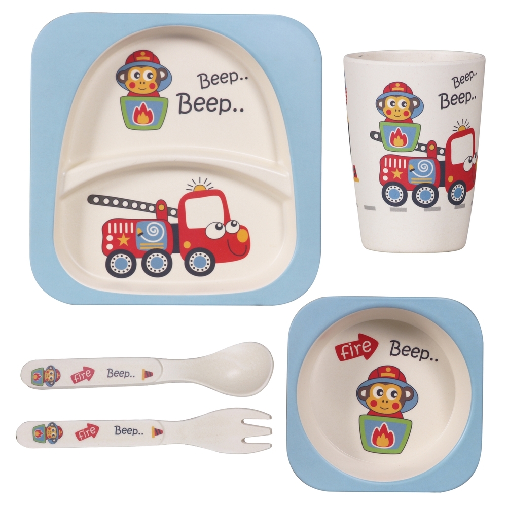 

Polka Tots Eco-Friendly Bamboo Fiber Fire Crockery Set