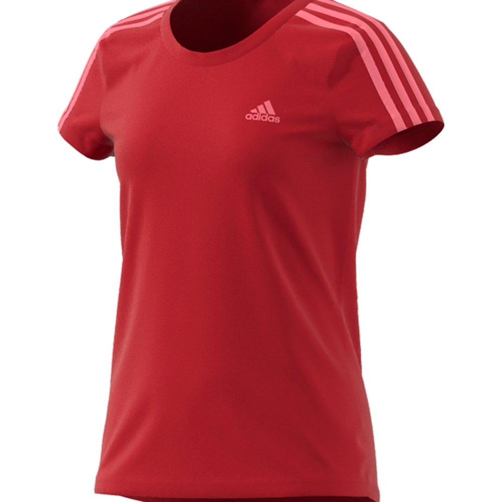 

Adidas Girls 3Stripes T-Shirts-Red