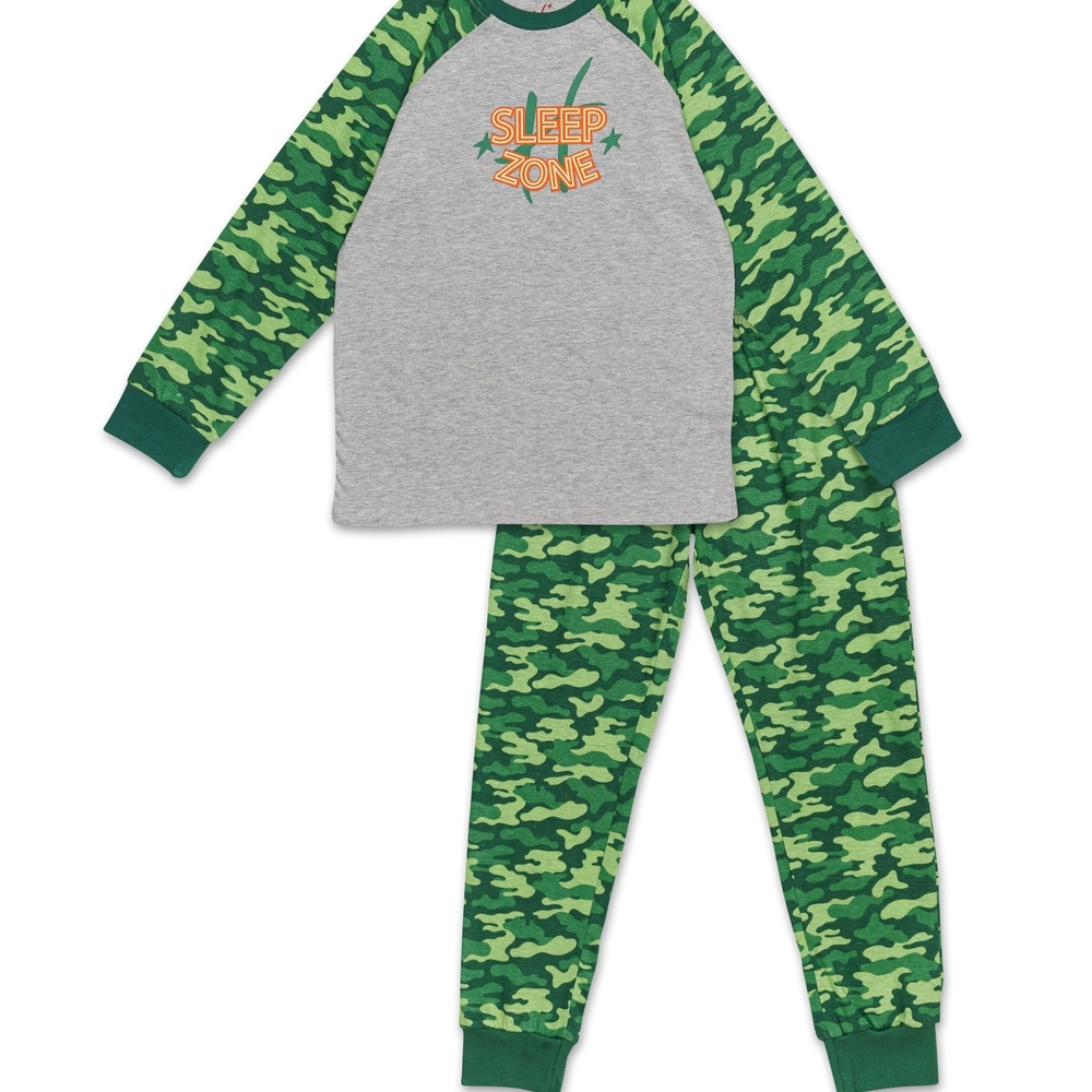 

H by Hamleys Boys Full Sleeves Pyjama Set Camouflage Print-Multicolor