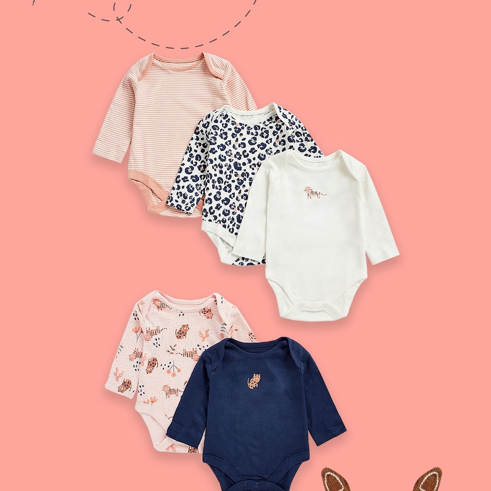 

Boys Full Sleeves Sleepsuits Cat Prints-Pack of 5-Multicolor