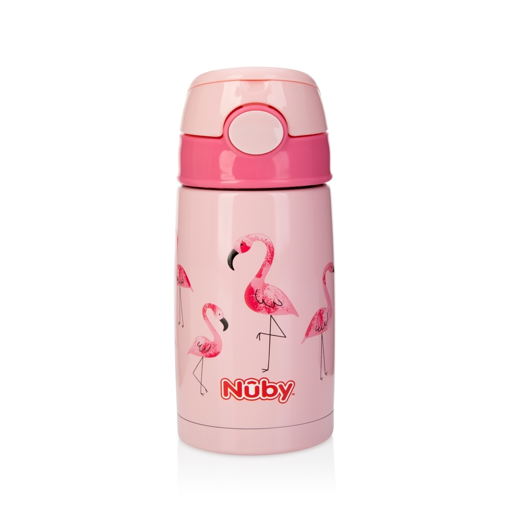 

Nuby flamingo thin straw pop-up pink 300ml