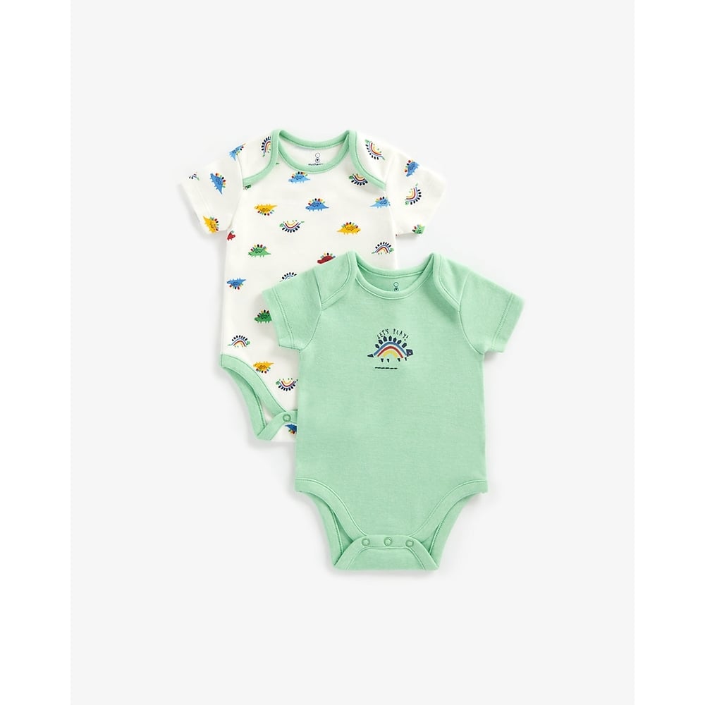 

Boys Half Sleeves Bodysuit Dino Print - Pack Of 2 - Multicolor