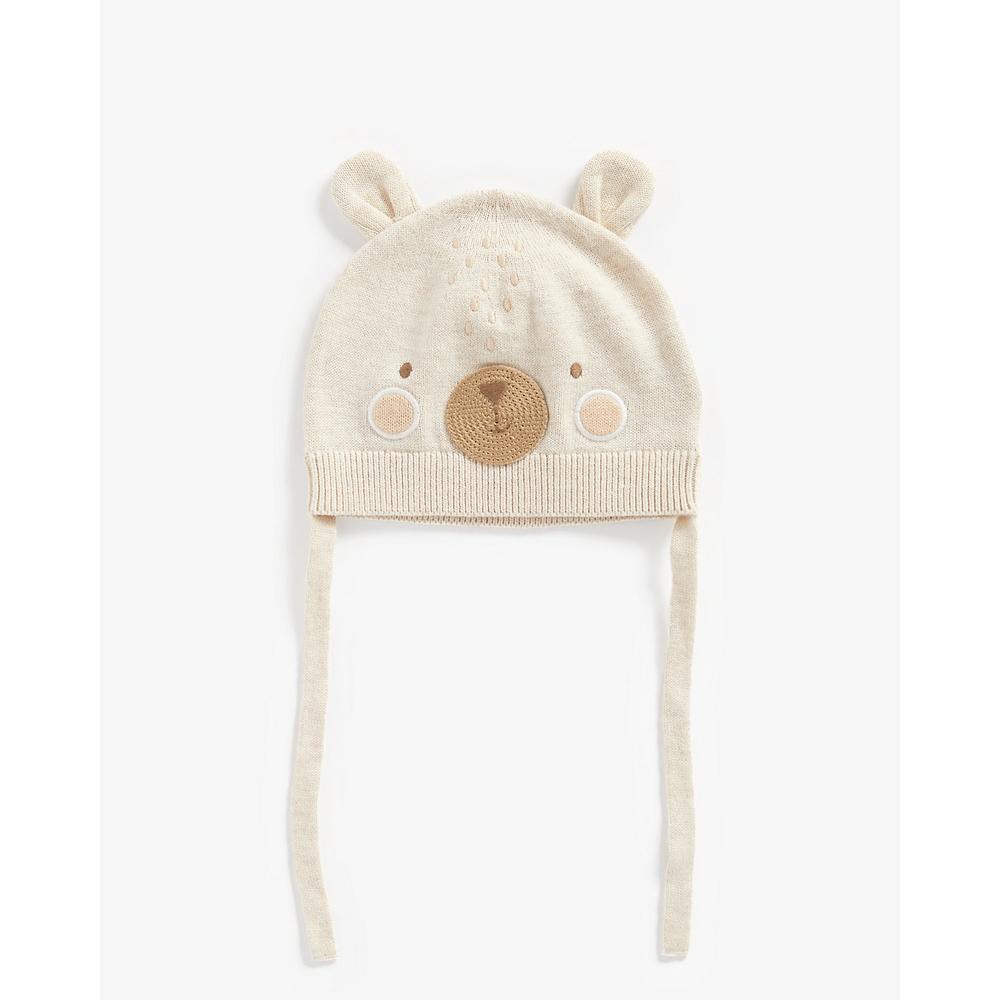 

Unisex Hat Bear Design-Cream