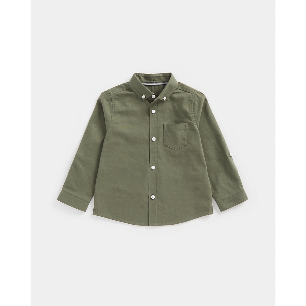 

Boys Full Sleeves Oxford Shirt -Brown