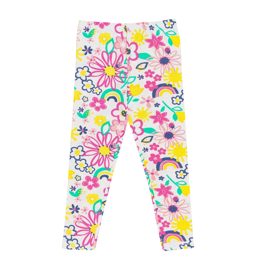 

H by Hamleys Girls Leggings Floral Print-White Multi