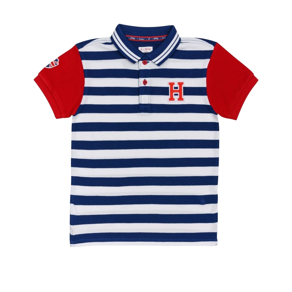 

H by Hamleys Boys Short Sleeves Polo T-Shirt Striped-Multicolor