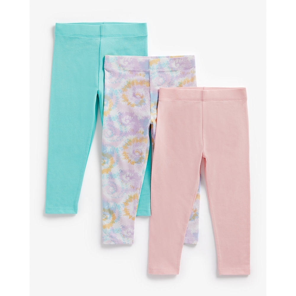 

Girls Leggings -Pack of 3-Multicolor