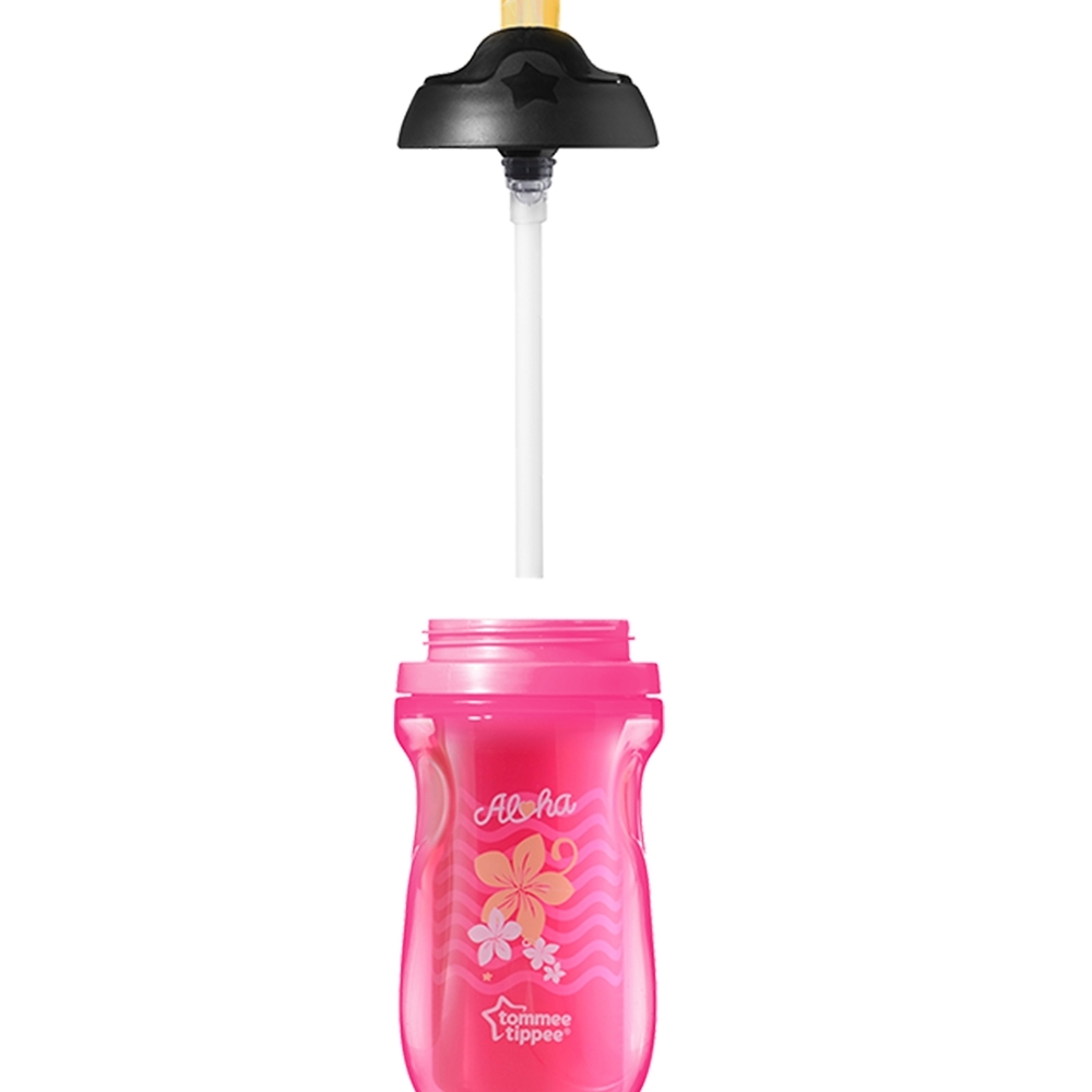 

Tommee tippee insulated straw cup pink 260ml