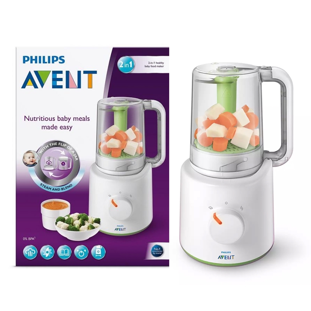 

Avent baby food steamer&amp blender white