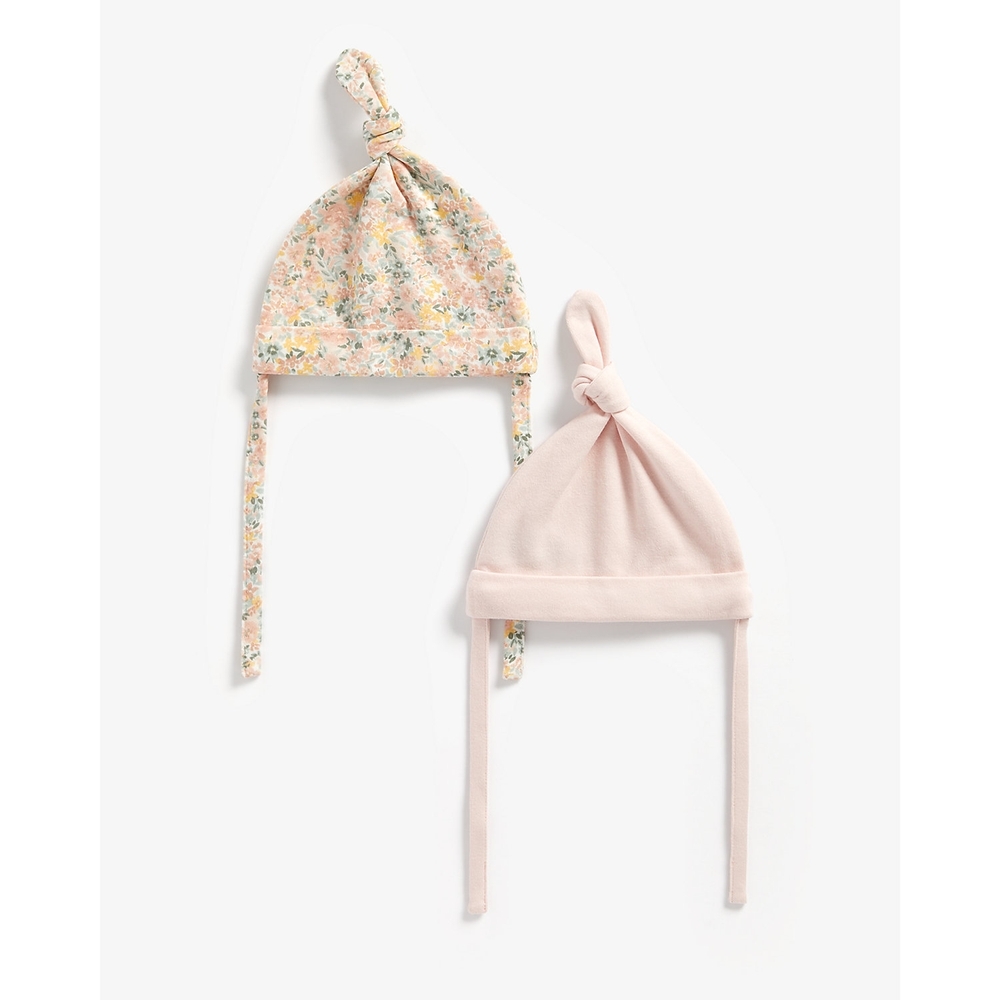 

Girls Top-Knot Hats Printed - Pack Of 2 - Multicolor