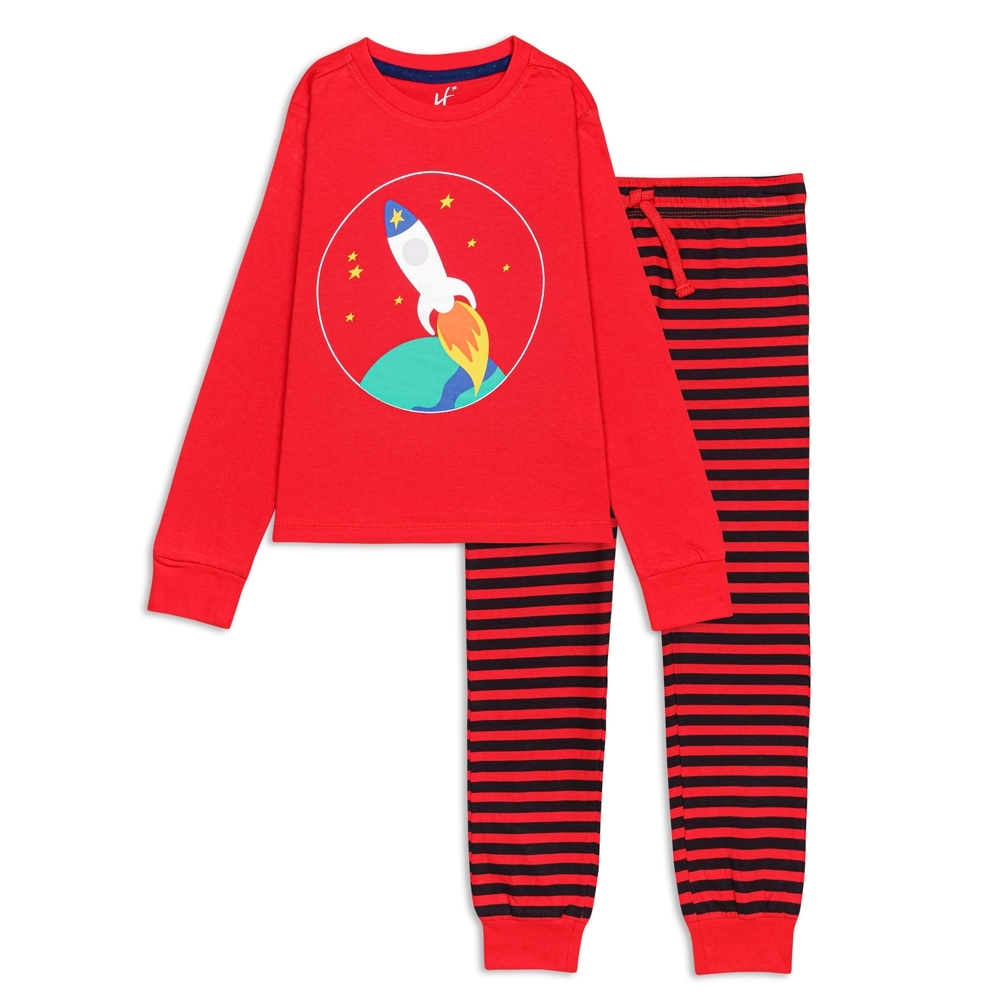 

Boys Full Sleeves Jogger&amp Tshirt set -Pack of 2-Red