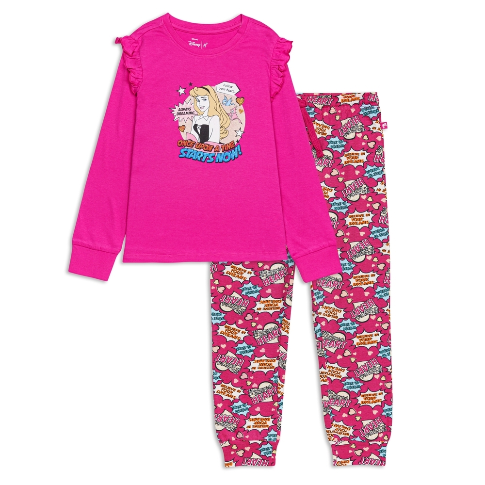 

Girls Full Sleeves Pyjama&amp T-shirt set -Pack of 2-Multi