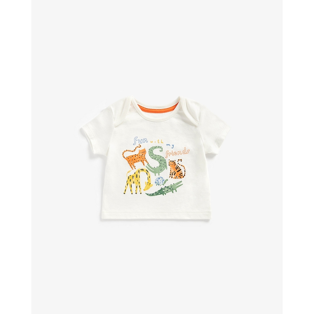 

Boys Short Sleeves T-Shirt Animal Printed-Blue