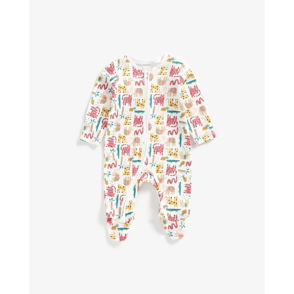 

Girls Full Sleeves Sleepsuits All Over Printed -Multi