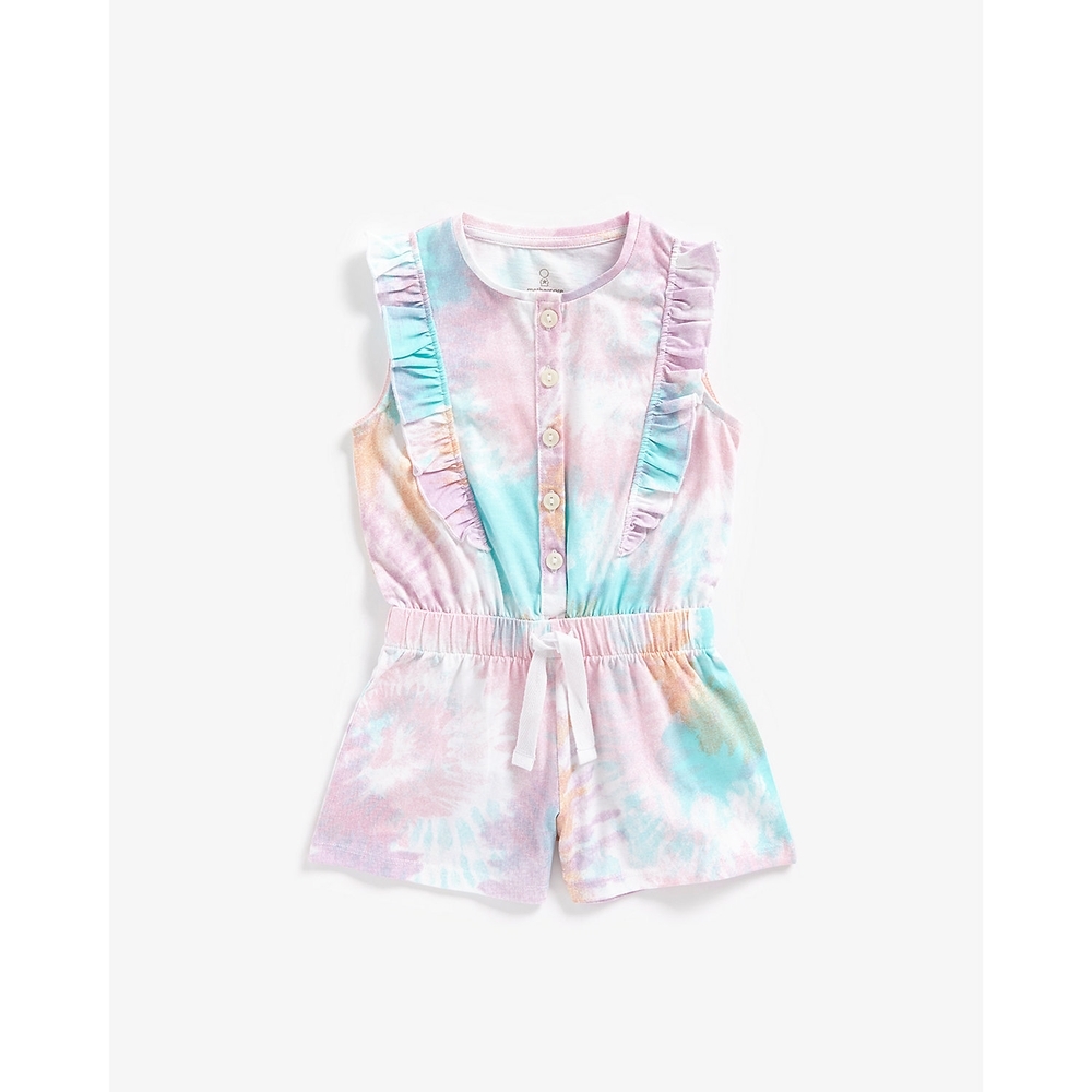 

Girls Short Sleeves Jumpsuit Tie&amp Dye-Multi