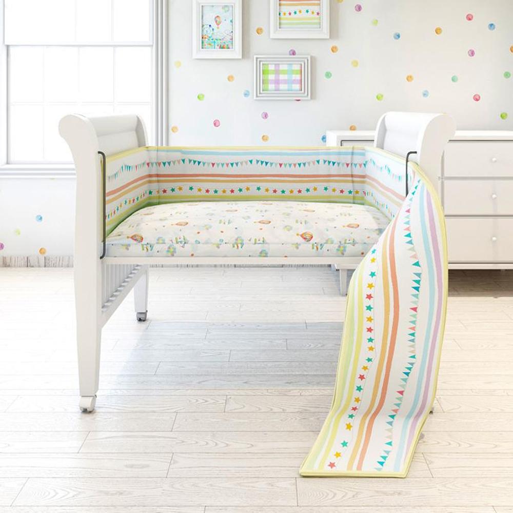 

Fancy fluff carnival organic cot full bumper multicolor