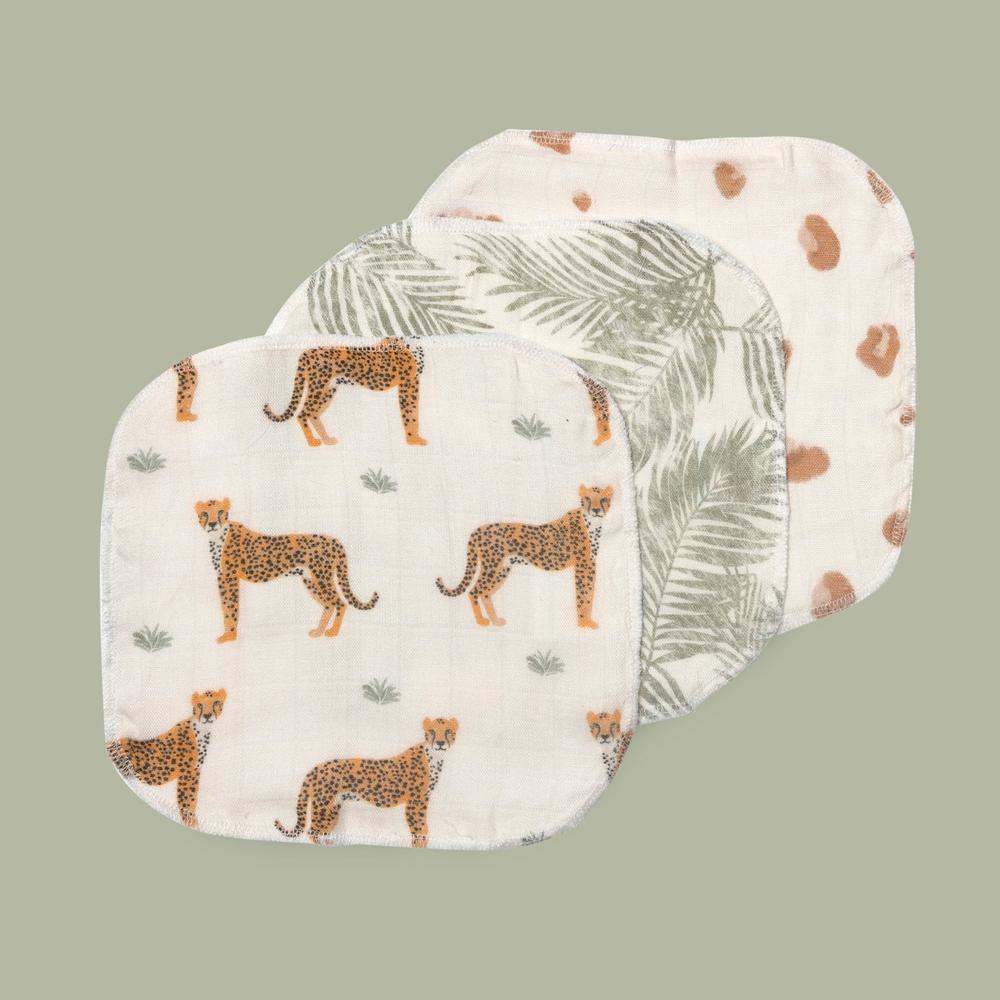 

Fancy fluff safari bamboo muslin napkins beige pack of 3