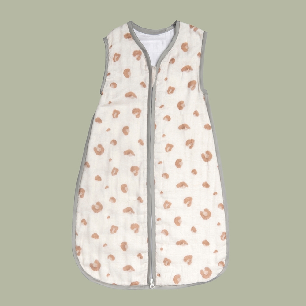 

Fancy fluff safari bamboo muslin sleeping bag beige