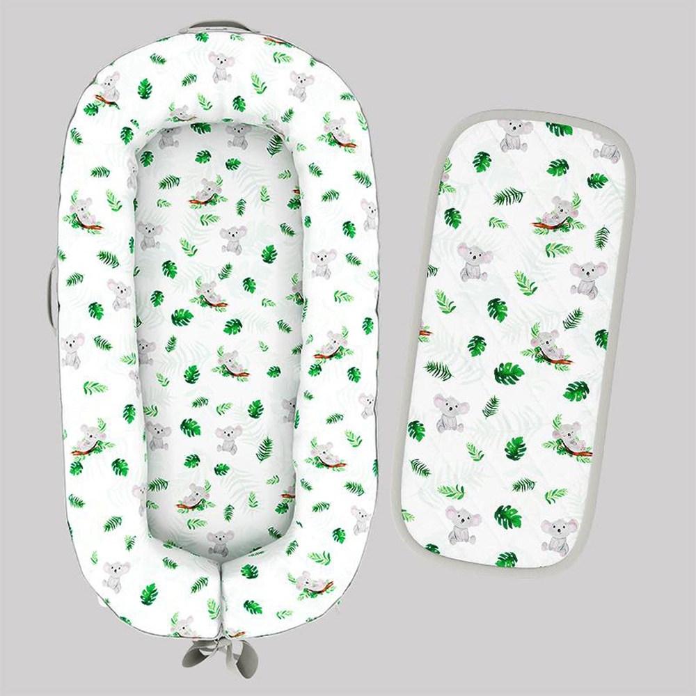 

Fancy fluff koala organic baby cocoon green