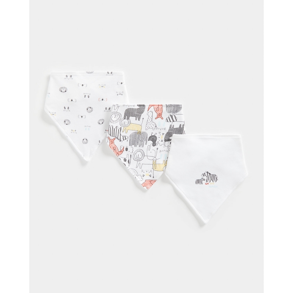 

Unisex Bibs -Pack of 3-Multicolor