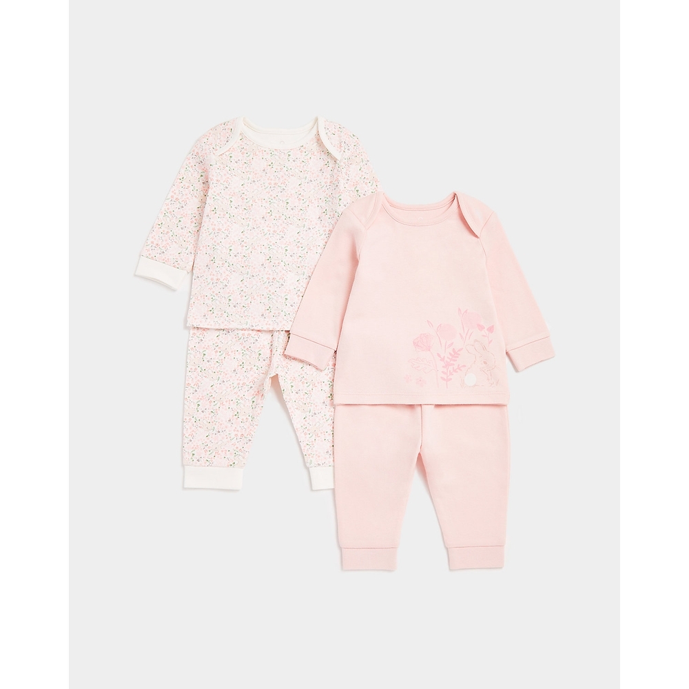 

Girls Full Sleeves Pyjama Set -Pack of 2-Multicolor