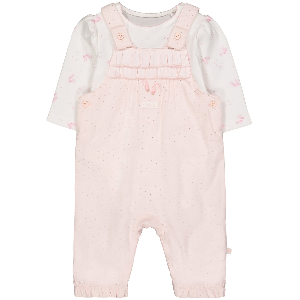 

My First Pink Cord Dungaree And Bodysuit Set