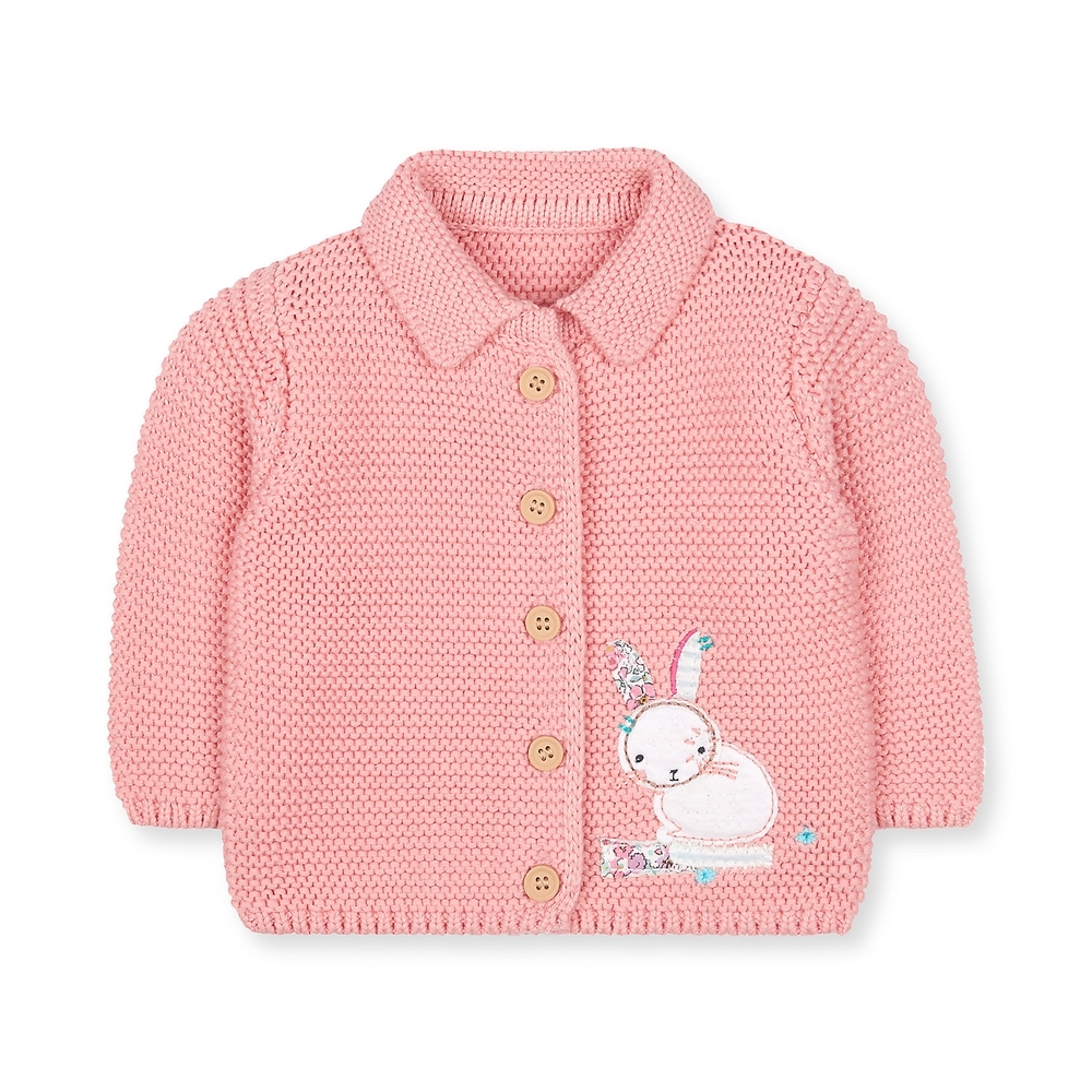 

Pink Knitted Cardigan