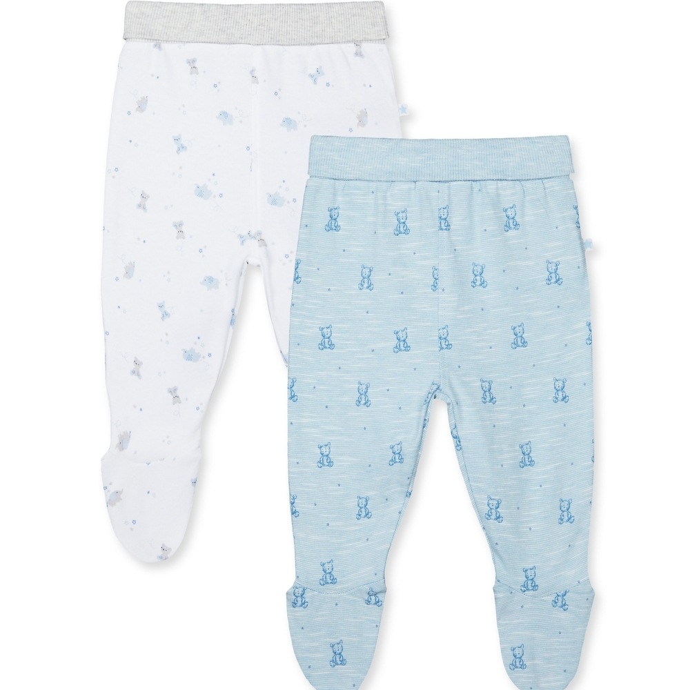 

My First Bear And Elephant Leggings With Feet 2 Pack