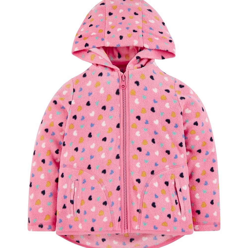 

Pink Hearts Hooded Fleece