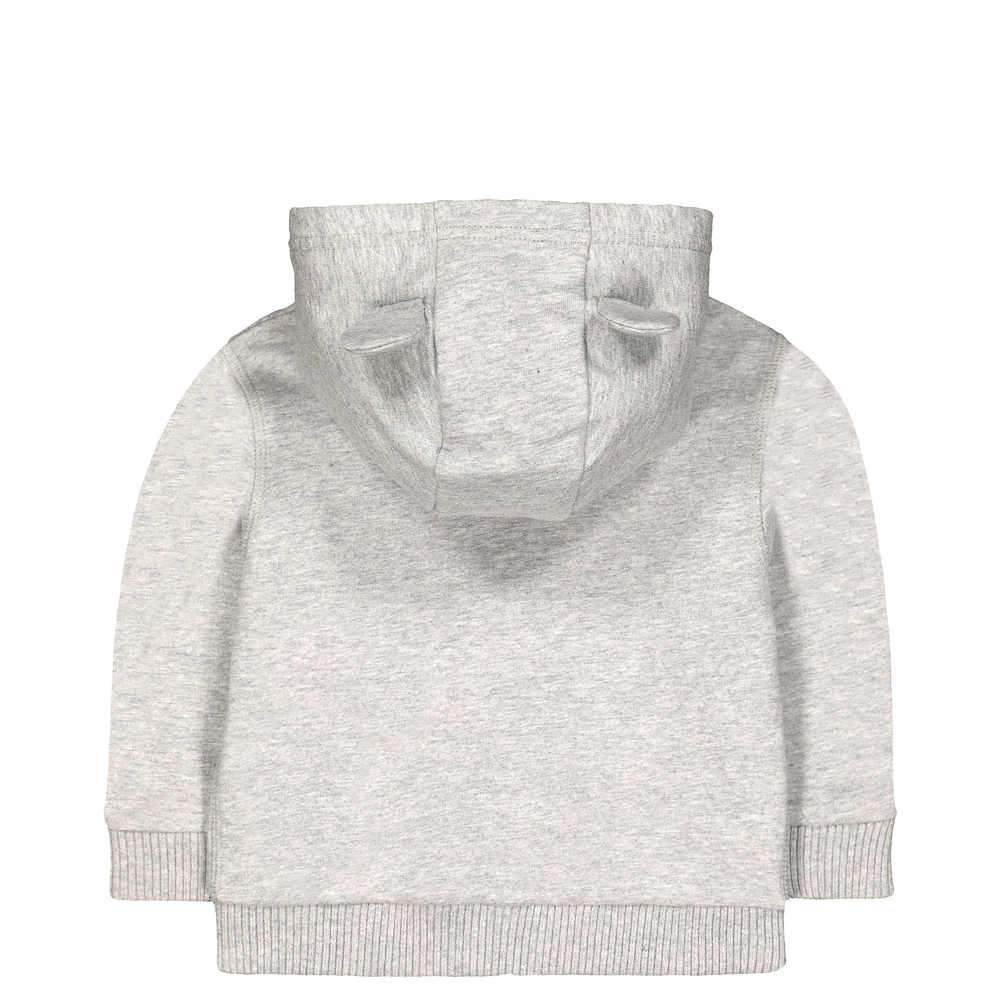 

Boys Full Sleeves Hooded Sweatshirt 3D Details - Grey