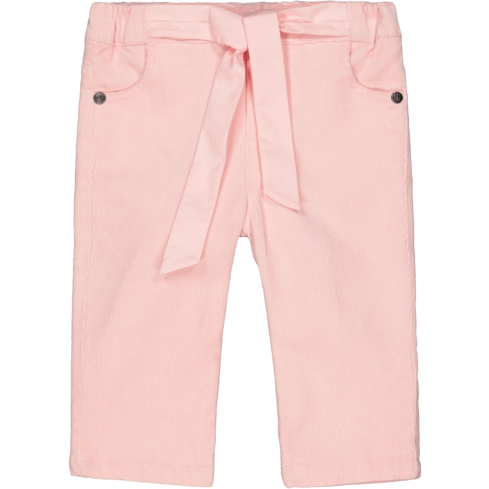 

Girls Cord Trousers With Belt - Pink