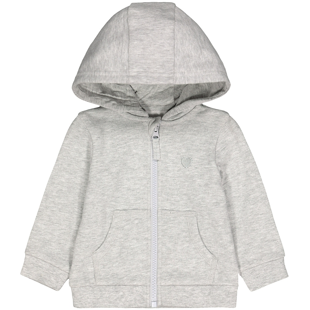 

Girls Full Sleeves Hooded Sweatshirt Zip Opening - Grey