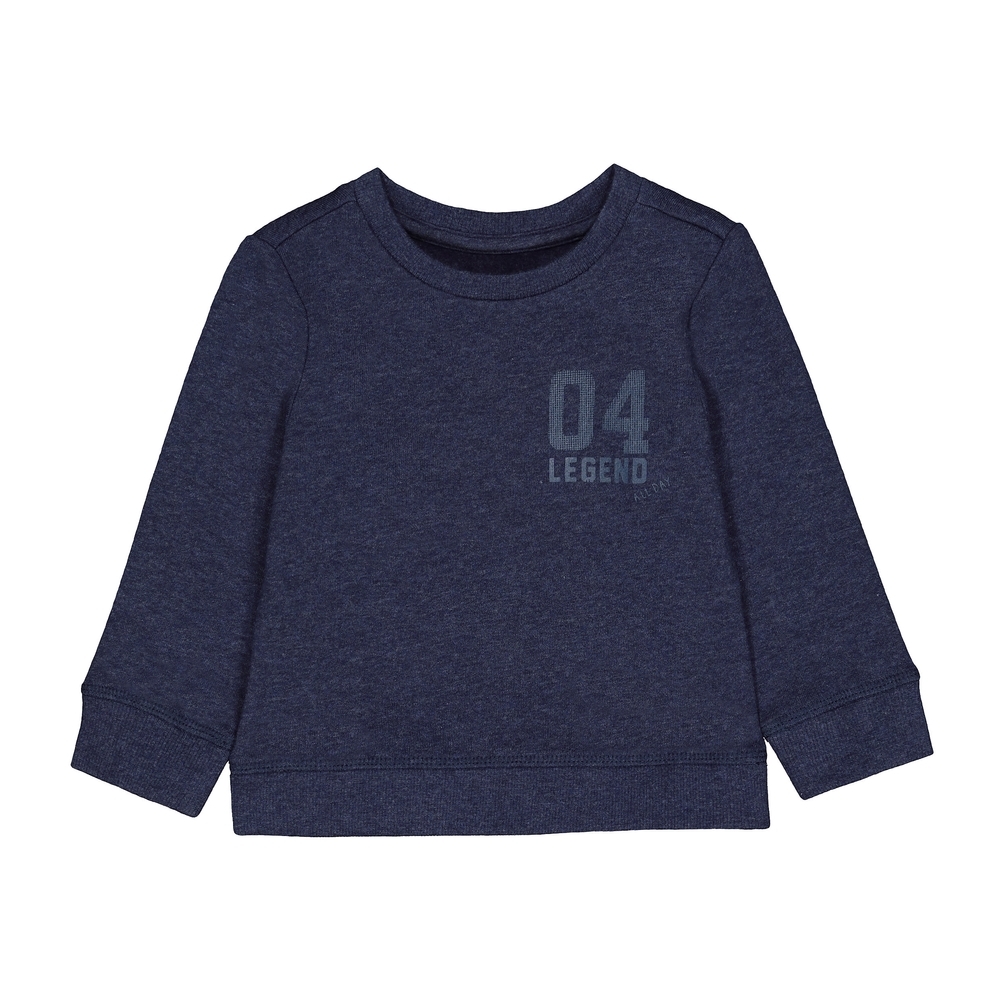 

Boys Full Sleeves Sweatshirt Text Print - Navy