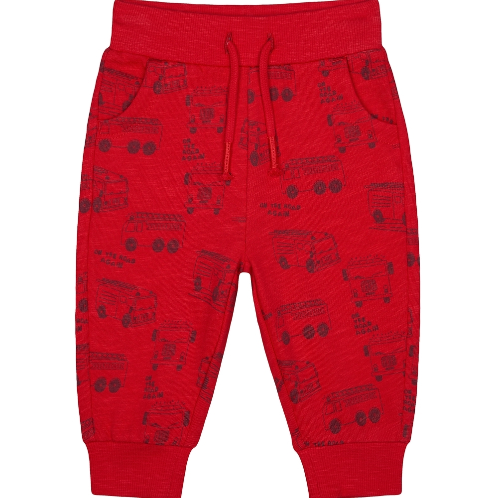 

Boys Joggers Fire Engine Print - Red