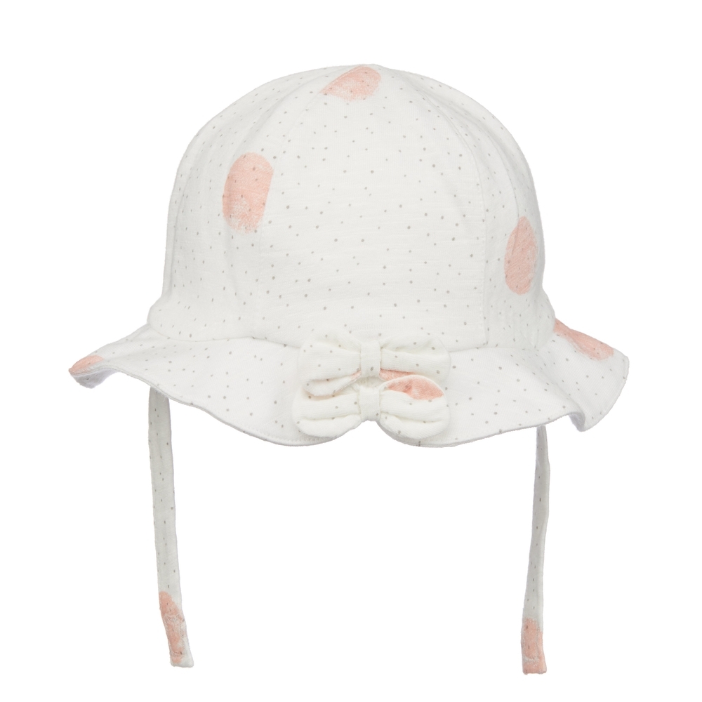 

Girls Hat Bow Details - White