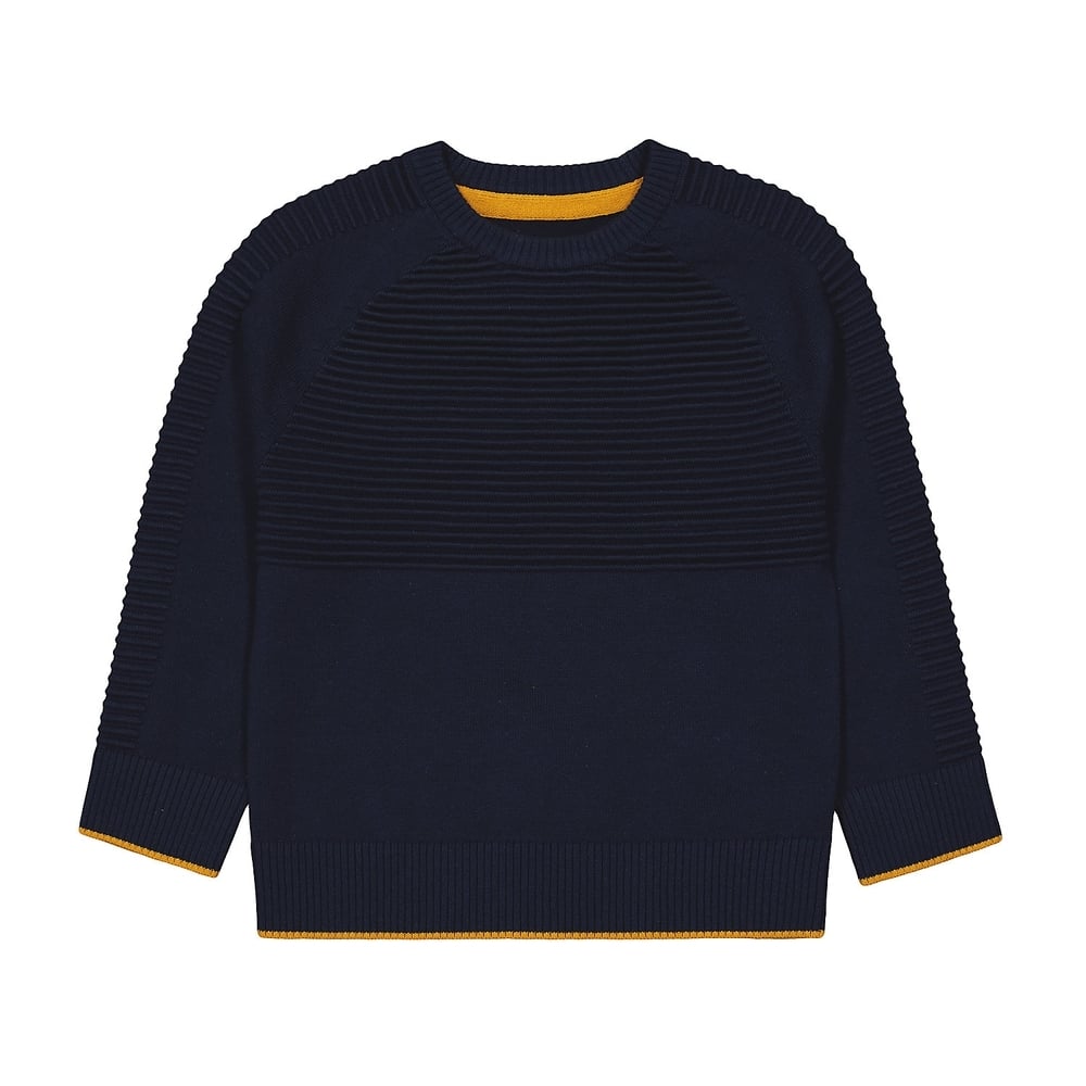 

Boys Full Sleeves Sweater Striped - Navy