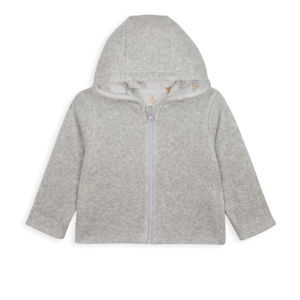 

Unisex Full Sleeves Reversible Velour Jacket Printed - Multicolor