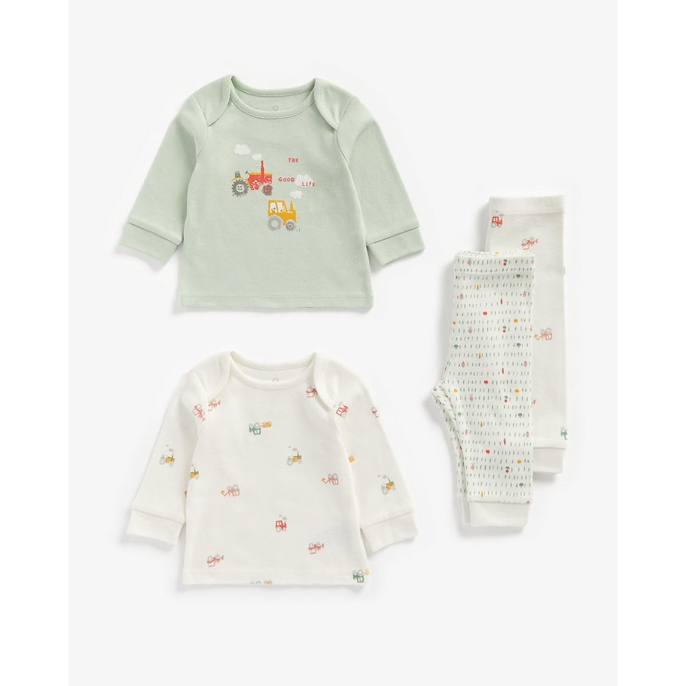 

Boys Full Sleeves Pyjama Set Tractor Print - Pack Of 2 - Multicolor