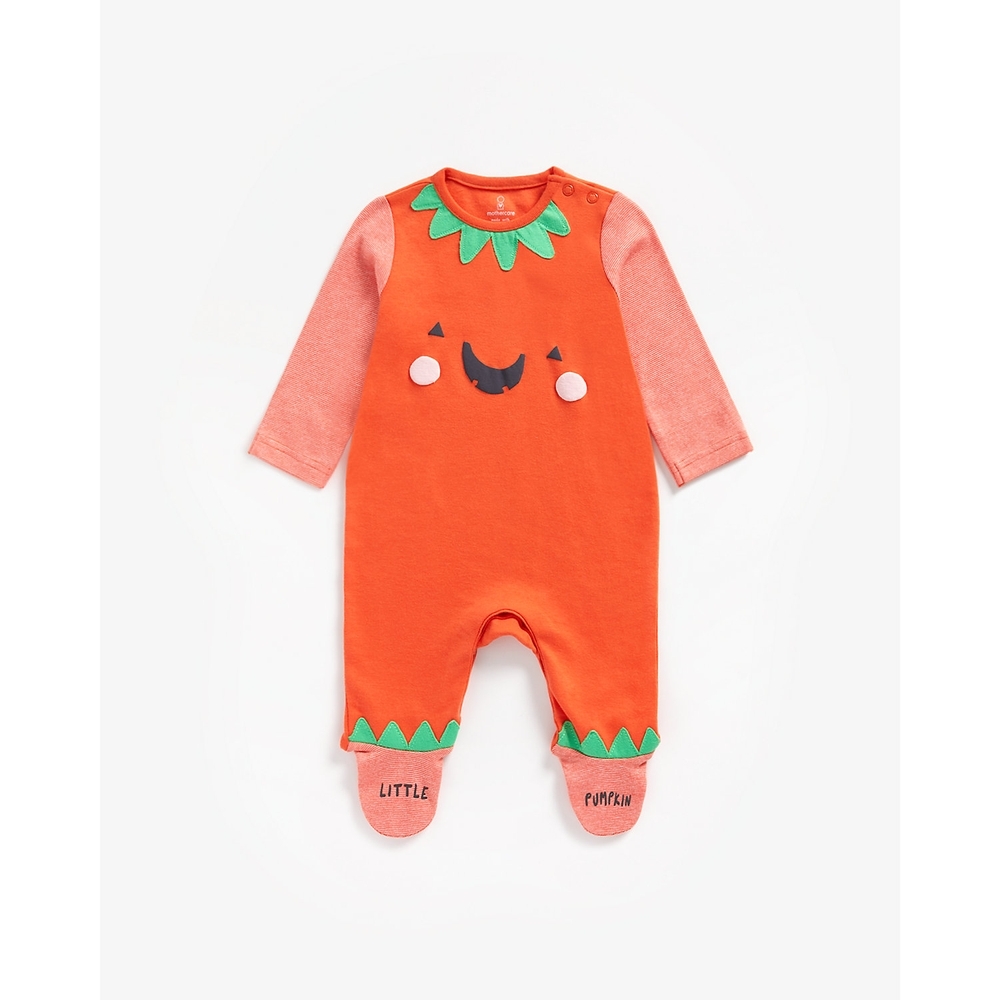 

Unisex Full Sleeves Romper Pumpkin Patchwork - Orange